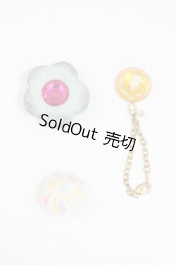 画像1: オビツ11/アクセサリーセット(クッキーマグネットブローチ・お空ネックレス):空想遊歩社様製 S-26-07-05-463-GN-ZS