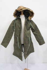 SD17/OF:ファー付きモッズコート:VOLKS製 S-24-12-22-486-GN-ZS