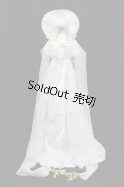 画像1: SD13Girl/OF:ボンネット付きレースドレスセット S-25-03-02-491-GN-ZS