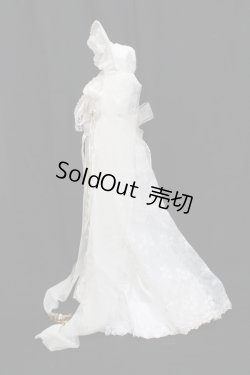 画像2: SD13Girl/OF:ボンネット付きレースドレスセット S-25-03-02-491-GN-ZS