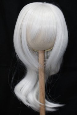 画像1: ウィッグ/8-9inch(ハーフアップウェーブ/シルキーホワイト):Ronshuka Couture/ロンシュカ クチュール様製 S-25-03-30-323-GN-ZS