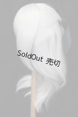 画像2: ウィッグ/8-9inch(ハーフアップウェーブ/シルキーホワイト):Ronshuka Couture/ロンシュカ クチュール様製 S-26-05-10-496-GN-ZS