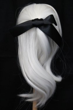 画像3: ウィッグ/8-9inch(ハーフアップウェーブ/シルキーホワイト):Ronshuka Couture/ロンシュカ クチュール様製 S-25-03-30-323-GN-ZS
