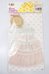 azone/OF:PNM用 Early summer ドレスセット(グレーストライプ×ピンク) S-24-03-24-123-GN-ZS