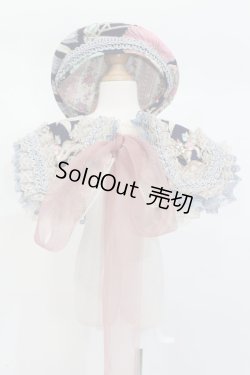 画像1: 60cmドール/OF:ベレー帽+つけ襟セット:angeldear様製 S-25-11-02-308-GN-ZS