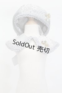 60cmドール/OF:ベレー帽+つけ襟セット:angeldear様製 S-25-02-18-448-GN-ZS