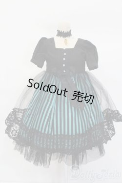 画像1: DD/OF:ストライプドレスセット:猫とカエル社様製 S-25-07-20-317-GN-ZS