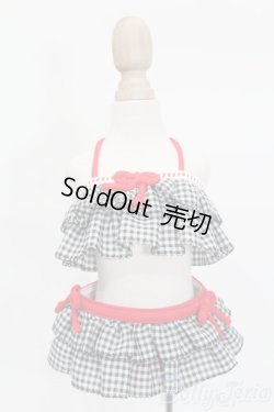 画像1: azone/OF:45ギンガムチェックフリル S-25-11-02-335-GN-ZS