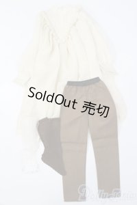 SD13BOY/OF:ヨークギャザーロングブラウスセット S-25-06-15-472-GN-ZS