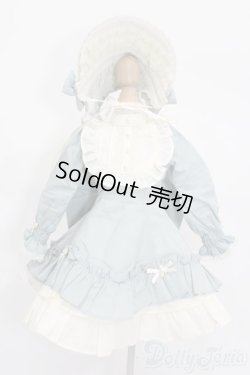 画像1: MSD＆SDM/OF:Frill bonnet dress set(Indi blue):Nine9 Style製 S-25-07-06-462-GN-ZS