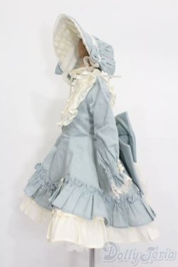 画像2: MSD＆SDM/OF:Frill bonnet dress set(Indi blue):Nine9 Style製 S-25-05-11-048-GN-ZS