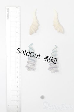画像2: 1/3ドール/角パーツ：頭飾造形forDoll様製 x2 S-25-09-07-249-TO-ZS