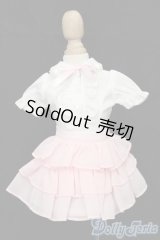 SDM/OF：フリルブラウスセット（白・ピンク）ミニ S-25-09-28-088-TO-ZS