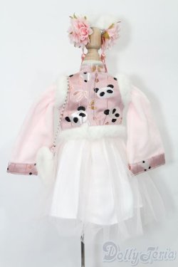画像3: MDD/OF サクライロPANDAチャイナドレス S-25-11-09-568-TO-ZS