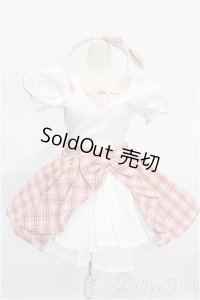 DD/OF：ピンクチェックフレアスカートセット S-25-12-07-077-TO-ZS