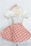 画像3: DD/OF：ピンクチェックフレアスカートセット S-25-12-07-077-TO-ZS (3)
