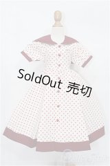 60cmドール/OF ドット柄エプロンワンピース(Melody.C様製) S-25-12-21-177-TO-ZS