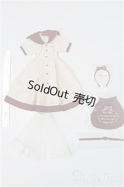 画像2: 60cmドール/OF ドット柄エプロンワンピース(Melody.C様製) S-25-12-21-177-TO-ZS