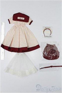 画像3: 60cmドール/OF ドット柄エプロンワンピース(Melody.C様製) S-25-12-21-177-TO-ZS