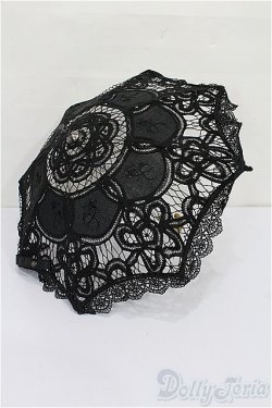 画像1: SD/ドルフィー用エレガントノワールレース日傘 S-26-02-08-161-TO-ZS