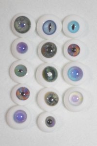 14〜18mm/kukka様製シングルグラスアイ まとめて/ドール用　アイ A-25-04-02-013-NY-ZA