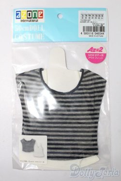 画像1: AZONE/AZO2ボーダーカットソー＆キャミソールset S-25-08-24-194-GN-ZS