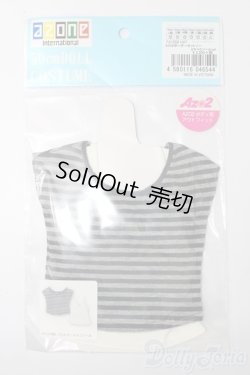 画像1: AZONE/AZO2ボーダーカットソー＆キャミソールset S-25-11-02-377-GN-ZS