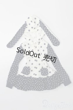 画像1: azone/OF:AZO2バニーパーカーワンピースII ホワイト x ネイビー S-25-08-24-191-GN-ZS
