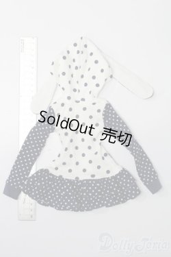画像2: azone/OF:AZO2バニーパーカーワンピースII ホワイト x ネイビー S-25-08-24-191-GN-ZS