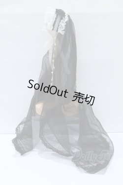 画像2: 40cmサイズドール/OF:MELODY.C様製 ウエディングヘッドドレス(黒) S-26-01-11-074-GN-ZS