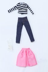 リカちゃん/OF:VERYコラボ コーディネートリカちゃん ボーダーニットセット S-26-01-11-075-SK-ZS
