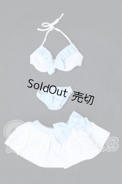 画像1: azone/50cmOF:AZO2フリルビキニセット ホワイト×サックス S-26-04-19-041-SK-ZS