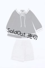 SDM/OF:編み上げワンピ＆キュロットセット・ミニ S-26-02-01-087-SK-ZS