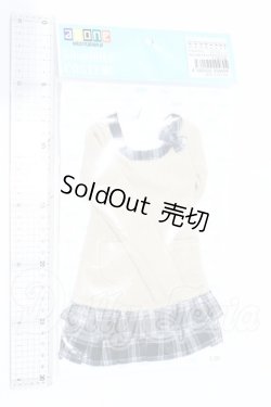 画像2: azone/OF:50cmサイズドール 50ふんわりチェックフリルワンピ(ベージュ×ブラックチェック) S-26-05-24-086-SK-ZS
