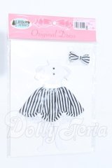 リカちゃん/OF:No.0046 2020年バレンタインコレクションドレスセット 白×白黒ストライプ S-26-04-12-031-SK-ZS