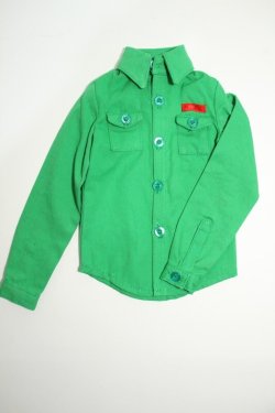 画像1: SD16BOY/OF:ジャケットシャツ(緑) Y-23-06-28-035-YB-ZY