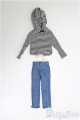 画像: 【SALE】1/6(22cm)ドール/OF ボーダーパーカー衣装セット I-25-01-12-2157-TO-ZI