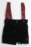 画像1: 【SALE】30cmドール/OF サロペット(赤ｘ黒) I-24-12-15-2091-TO-ZI (1)