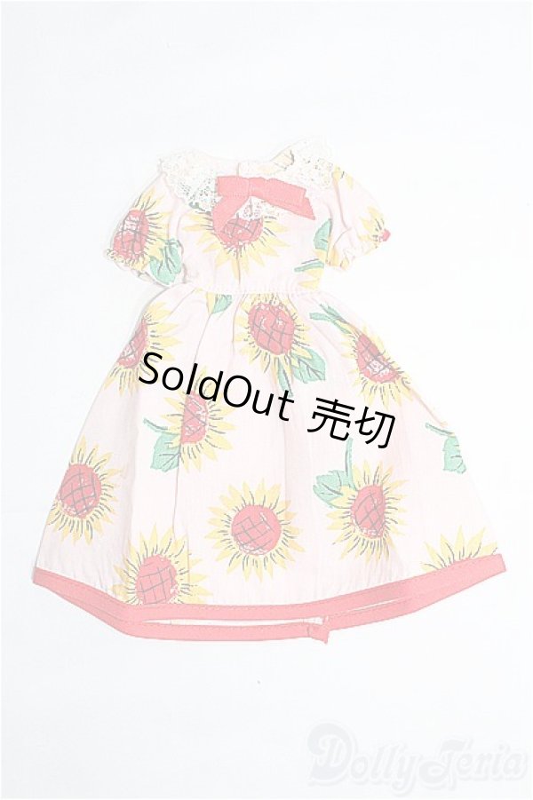 画像1: 1/6(27cm)ドール/OF ひまわり柄ワンピース I-25-04-06-2116-TO-ZI (1)