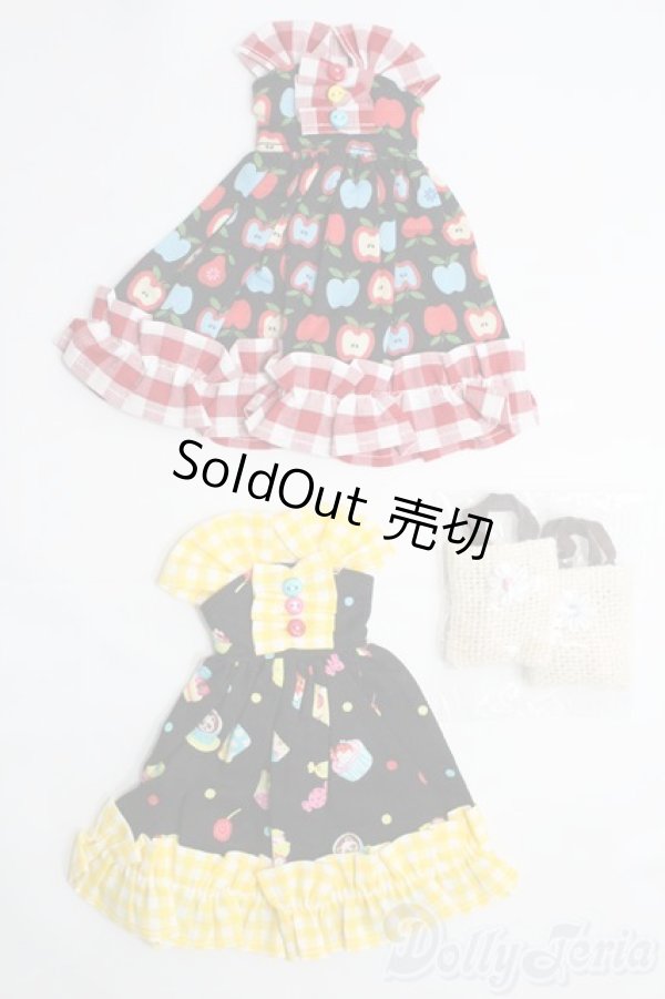 画像1: 1/6(27cm)ドール/OF ワンピースセット(リンゴxスイーツ) I-25-04-20-2137-TO-ZI (1)