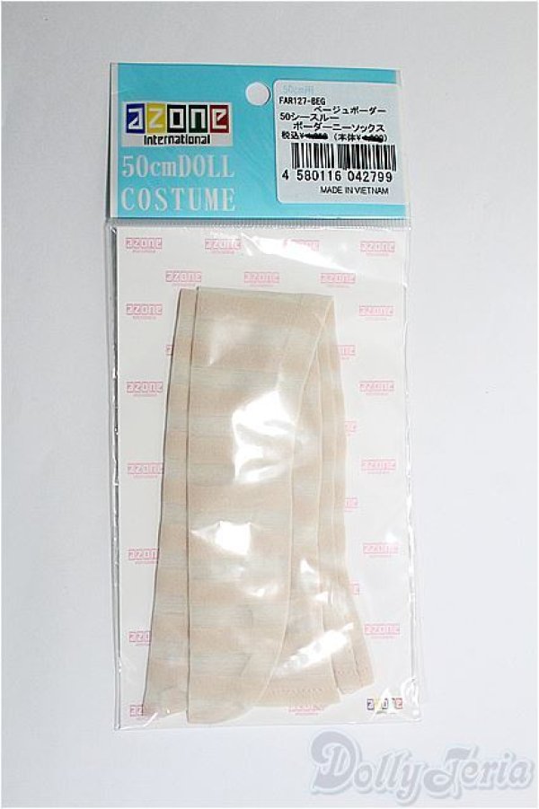 画像1: 【SALE】azone50/OF シースルーボーダーニーソックス I-24-12-29-3125-TO-ZI (1)