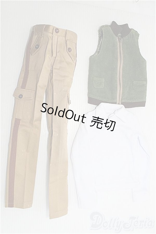 画像1: SD13BOY/OF：衣装セット：カーゴパンツ＆緑ベスト/ I-25-08-03-357-TN-ZI (1)