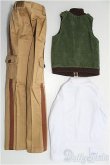 画像2: SD13BOY/OF：衣装セット：カーゴパンツ＆緑ベスト I-25-01-05-2057-TN-ZI (2)