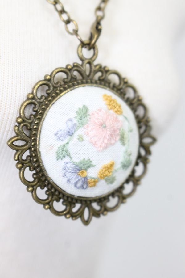 画像3: SD/OF:お刺繍ネックレス S-25-06-15-607-GN-ZS (3)
