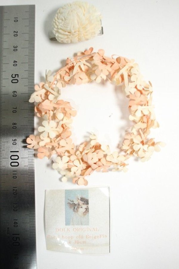 画像1: 幼SD/小物セット：花冠 floral hoop old BeigePink(DOLK) Y-23-10-25-073-YB-ZY (1)