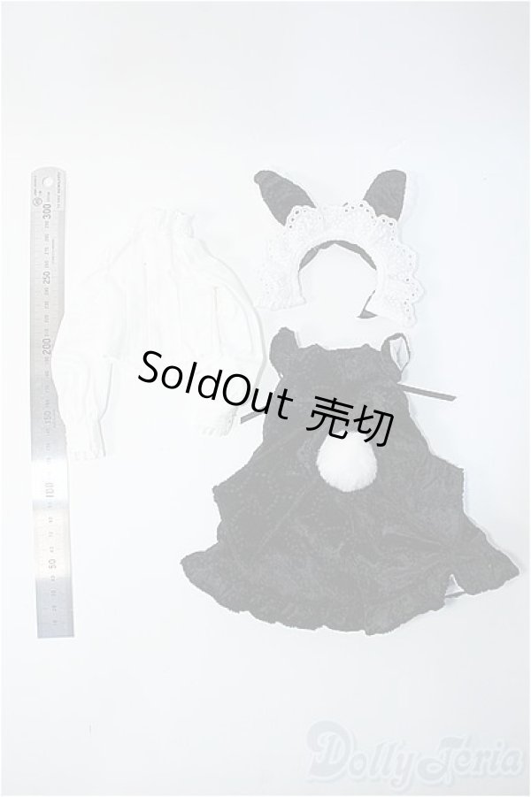 画像2: MDD/OFセット:ブラックベロア ウサギワンピ セット(oa Closet様) Y-25-02-12-010-YB-ZY (2)