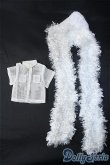 画像1: MSD/OFセット:バラ メッシュシャツ+ふわふわ鍵編みニットマフラー SDM Y-24-12-25-103-YB-ZY (1)