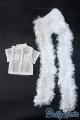 画像: MSD/OFセット:バラ メッシュシャツ+ふわふわ鍵編みニットマフラー SDM Y-24-12-25-103-YB-ZY