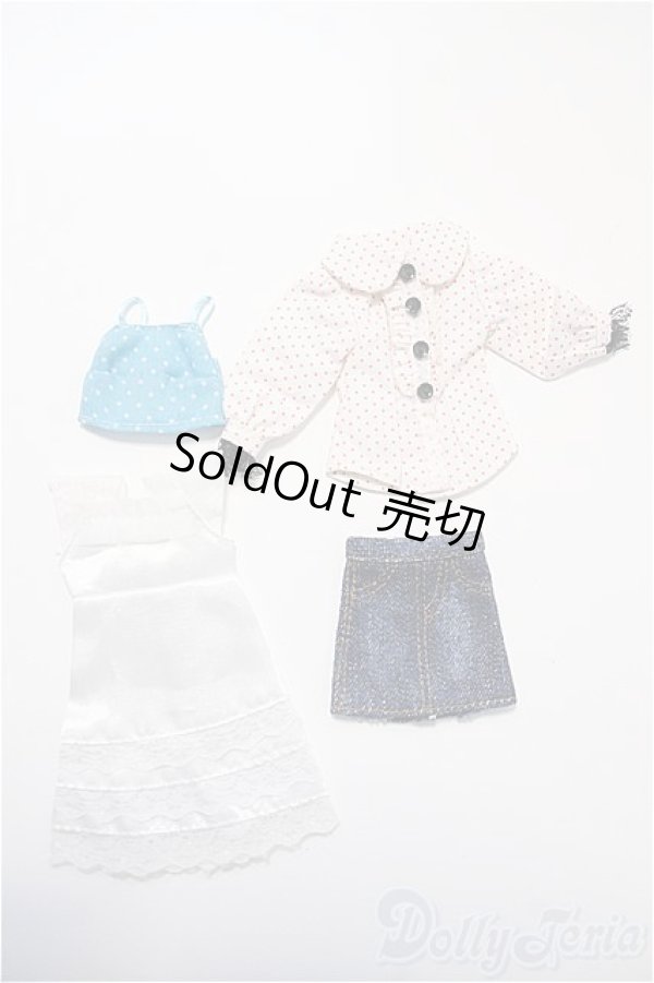 画像1: プーリップ/OFセット:バラ ワンピース+ブラウス+キャミトップ+デニムスカート Y-25-01-29-125-YB-ZY (1)