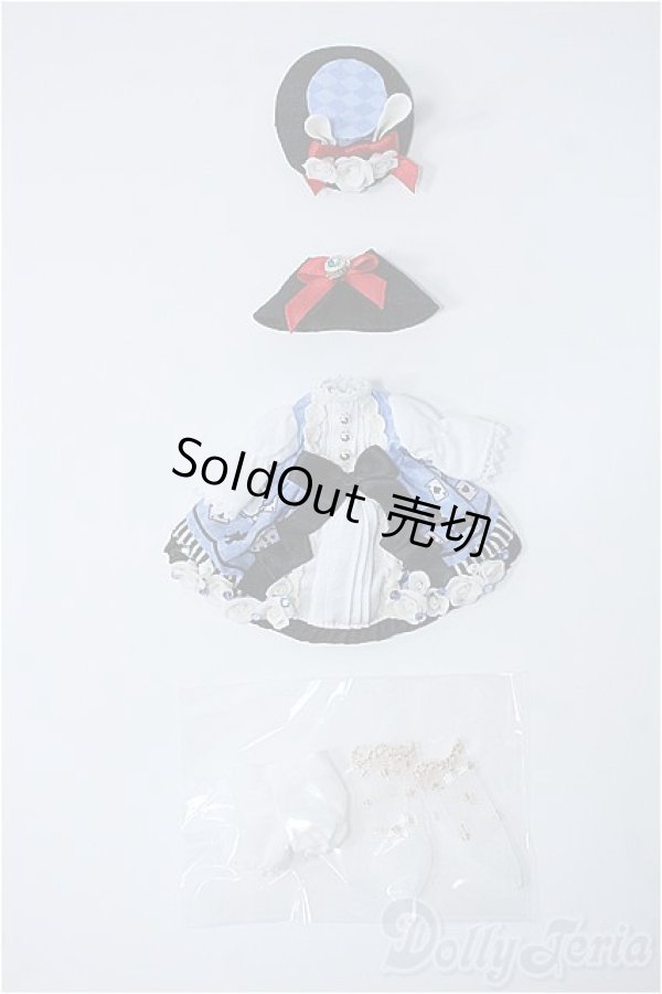 画像1: オビツ11/OF うさ耳ミニハット+ケープ+ドレス+ドロワーズ+レースソックス(あのめ洋裁店様) Y-24-10-02-230-NY-ZY (1)